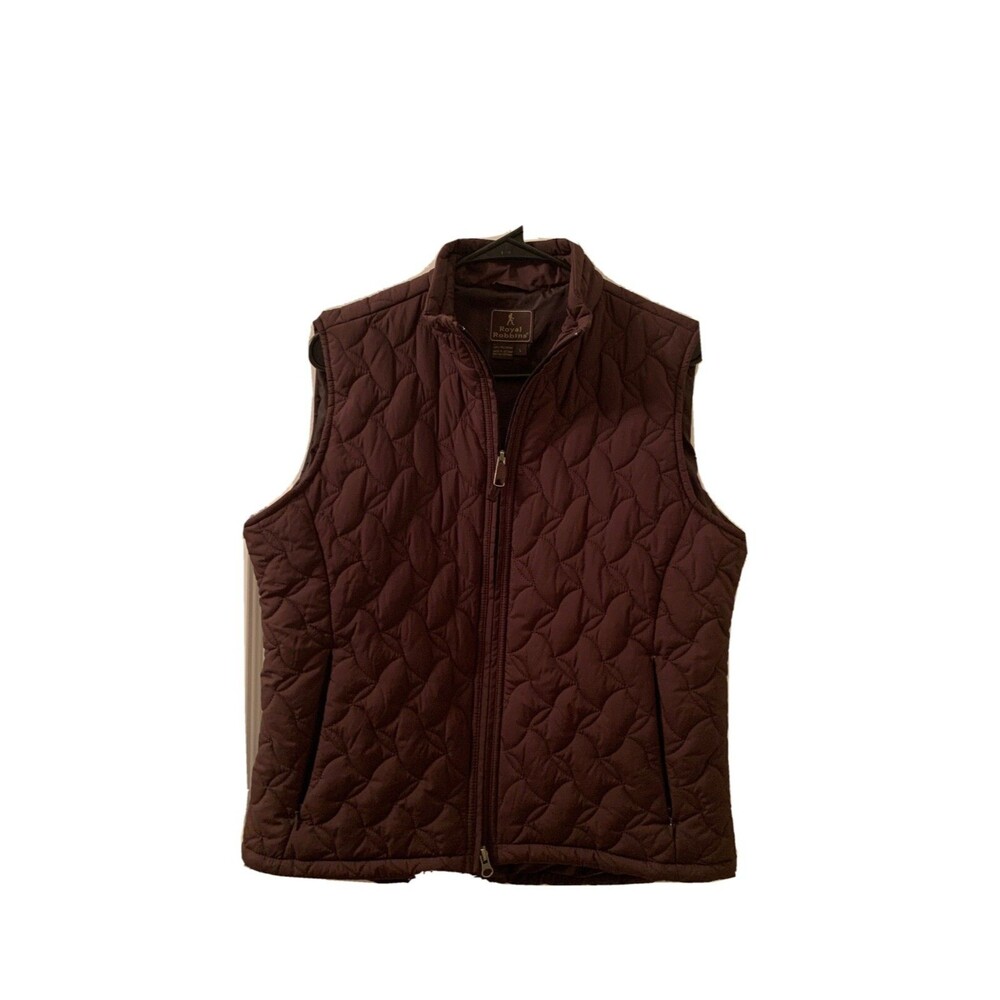 Royal Robbins Women's Quilted Vest Jacket Coat Size Large Brown